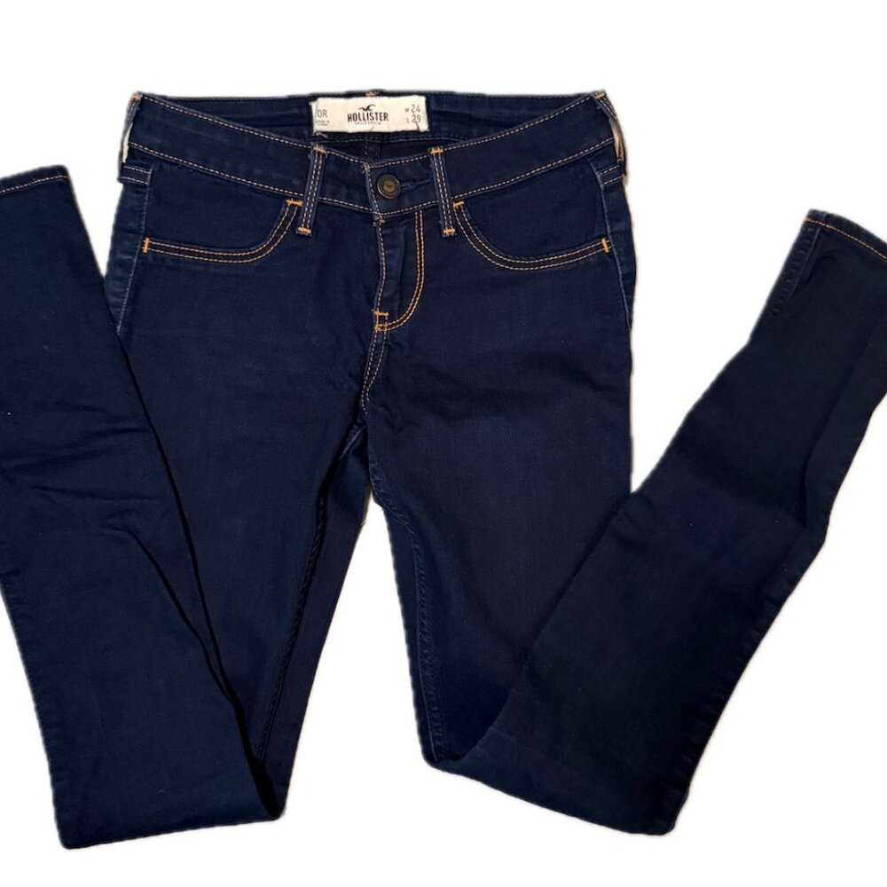 Hollister Dark Navy Wash Jean Jeggings Sz. 24W 29L